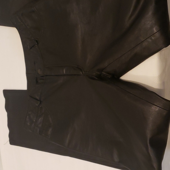 Costa Blanca Women's Bikers Leather pants Black Size,5 pockets - Picture 13 of 15